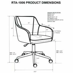 Comfy and Classy Home Office Chair- Beige- Techni Mobili -Office Chairs Sales Shop unnamed file 4464