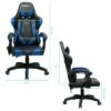 Costway Gaming Chair Reclining Swivel Racing Office Chair w/Massage Lumbar Support