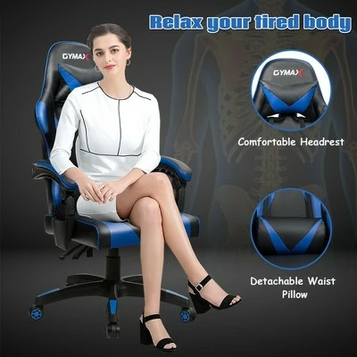 Costway Gaming Chair Reclining Swivel Racing Office Chair w/Massage Lumbar Support 8 Costway Gaming Chair Reclining Swivel Racing Office Chair w/Massage Lumbar Support - Image 6
