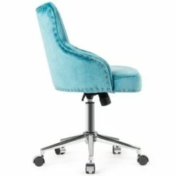Costway Velvet Office Chair Upholstered Swivel Computer Task Chair Turquoise -Office Chairs Sales Shop unnamed file 4491
