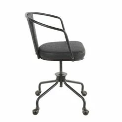 Oregon Industrial Upholstered Task Chair - LumiSource Black/green