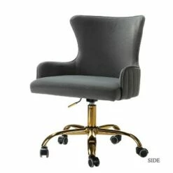 Velvet Office Task Chair with Metal Base | Karat Home -Office Chairs Sales Shop unnamed file 4548