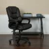 Flash Furniture Flash Fundamentals Big & Tall 400 lb. Rated LeatherSoft Swivel Office Chair with Padded Arms, BIFMA Certified