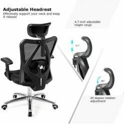 Costway High Back Mesh Office Chair Adjustable Lumbar Support&Headrest Home Study Black 16 Costway High Back Mesh Office Chair Adjustable Lumbar Support&Headrest Home Study Black -Office Chairs Sales Shop unnamed file 4585