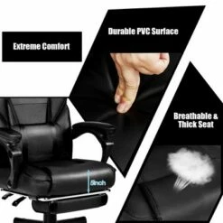 Costway Massage Gaming Chair Reclining Racing Computer Office Chair with Footrest White BlackBlueRed -Office Chairs Sales Shop unnamed file 4621