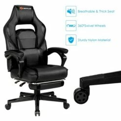 Costway Massage Gaming Chair Reclining Racing Computer Office Chair with Footrest White BlackBlueRed -Office Chairs Sales Shop unnamed file 4622