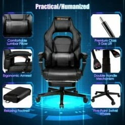 Costway Massage Gaming Chair Reclining Racing Computer Office Chair with Footrest White BlackBlueRed -Office Chairs Sales Shop unnamed file 4624