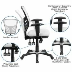Flash Furniture Mid-Back Mesh Multifunction Executive Swivel Ergonomic Office Chair with Adjustable Arms -Office Chairs Sales Shop unnamed file 4713
