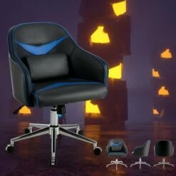 Costway Office Chair Swivel Adjustable Height w/ Massage Lumbar Support Blue 14 Costway Office Chair Swivel Adjustable Height w/ Massage Lumbar Support Blue -Office Chairs Sales Shop unnamed file 4764