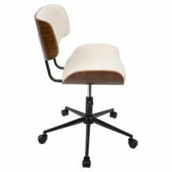 Lombardi Mid-Century Modern Office Chair with Swivel - LumiSource Black