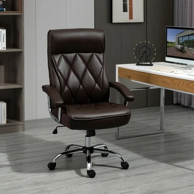 Vinsetto High Back Executive Office Chair Computer Desk Chair Adjustable Ergonomic Home Office Chair DiamondStitched PU Leather Swivel with Padded Armrests 3 Vinsetto High Back Executive Office Chair Computer Desk Chair Adjustable Ergonomic Home Office Chair DiamondStitched PU Leather Swivel with Padded Armrests