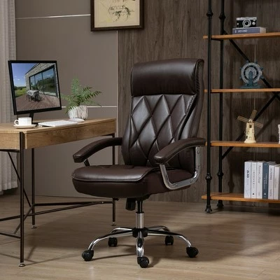 Vinsetto High Back Executive Office Chair Computer Desk Chair Adjustable Ergonomic Home Office Chair DiamondStitched PU Leather Swivel with Padded Armrests 10 Vinsetto High Back Executive Office Chair Computer Desk Chair Adjustable Ergonomic Home Office Chair DiamondStitched PU Leather Swivel with Padded Armrests - Image 8