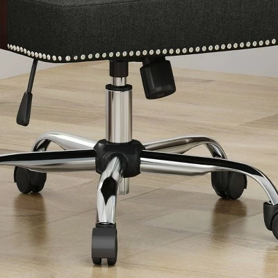 Bonaparte Traditional Home Office Chair - Christopher Knight Home Dark Gray 5 Bonaparte Traditional Home Office Chair - Christopher Knight Home Dark Gray - Image 3