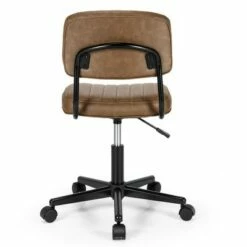 Costway PU Leather Office Chair Adjustable Swivel Task Chair w/ Backrest -Office Chairs Sales Shop unnamed file 4822