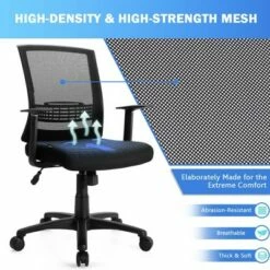 Costway Mesh Office Chair Mid Back Task Chair Height Adjustable w/Lumbar Support 17 Costway Mesh Office Chair Mid Back Task Chair Height Adjustable w/Lumbar Support -Office Chairs Sales Shop unnamed file 4840