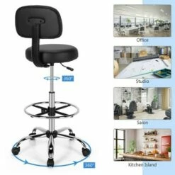 Costway Swivel Drafting Chair Tall Office Chair w/ Adjustable Backrest Foot Ring 13 Costway Swivel Drafting Chair Tall Office Chair w/ Adjustable Backrest Foot Ring -Office Chairs Sales Shop unnamed file 4845