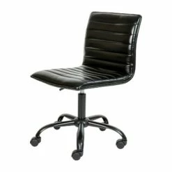 Merrick Lane Home Office Chair Ergonomic Executive Ribbed Low Back Armless Computer Desk Chair - Base, Frame & Border -Office Chairs Sales Shop unnamed file 4873