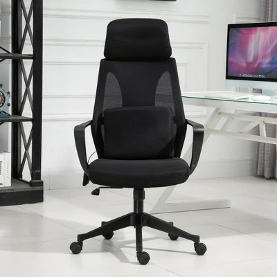 Vinsetto Ergonomic Home Office Mesh Desk Chairs,Adjustable Seat & Headrest, Rocking Function 3 Vinsetto Ergonomic Home Office Mesh Desk Chairs,Adjustable Seat & Headrest, Rocking Function