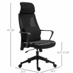 Vinsetto Ergonomic Home Office Mesh Desk Chairs,Adjustable Seat & Headrest, Rocking Function 14 Vinsetto Ergonomic Home Office Mesh Desk Chairs,Adjustable Seat & Headrest, Rocking Function -Office Chairs Sales Shop unnamed file 4882