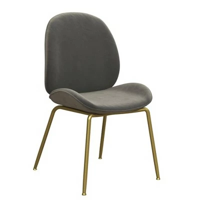 Astor Velvet Upholstered Dining Chair with Brass Metal Legs - CosmoLiving by Cosmopolitan Green 12 Astor Velvet Upholstered Dining Chair with Brass Metal Legs - CosmoLiving by Cosmopolitan Green - Image 10