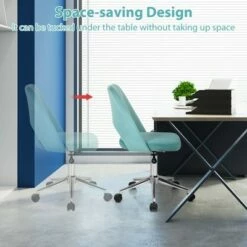 Costway Velvet Accent Office Chair Adjustable Swivel Vanity Task Chair Green -Office Chairs Sales Shop unnamed file 4944