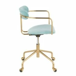 Demi Contemporary Office Chair - LumiSource Gold/pink