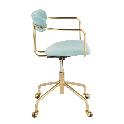 Demi Contemporary Office Chair - LumiSource Gold/pink 3 Demi Contemporary Office Chair - LumiSource Gold/pink