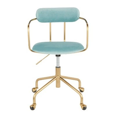 Demi Contemporary Office Chair - LumiSource Gold/pink 6 Demi Contemporary Office Chair - LumiSource Gold/pink - Image 4