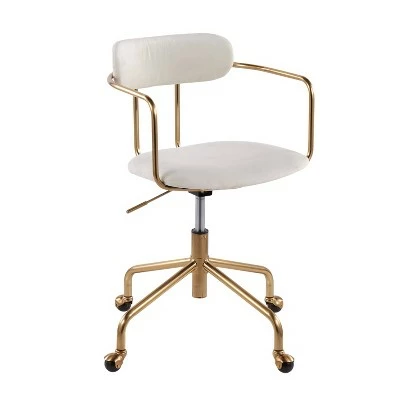 Demi Contemporary Office Chair - LumiSource Gold/pink 13 Demi Contemporary Office Chair - LumiSource Gold/pink - Image 11