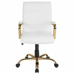 Mid Back Leather Executive Office Chair White/Gold - Riverstone Furniture 7 Mid Back Leather Executive Office Chair White/Gold - Riverstone Furniture -Office Chairs Sales Shop unnamed file 4989