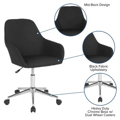 Flash Furniture Cortana Home and Office Mid-Back Office Chair 11 Flash Furniture Cortana Home and Office Mid-Back Office Chair - Image 9