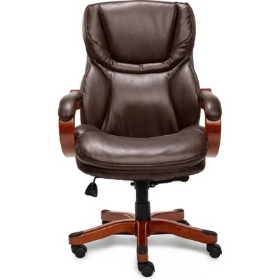 Big and Tall Executive Office Chair with Upgraded Wood Accents - Serta Ivory 17 Big and Tall Executive Office Chair with Upgraded Wood Accents - Serta Ivory - Image 15