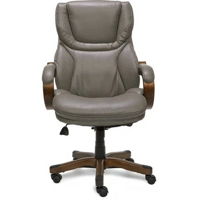 Big and Tall Executive Office Chair with Upgraded Wood Accents - Serta Ivory 19 Big and Tall Executive Office Chair with Upgraded Wood Accents - Serta Ivory - Image 17