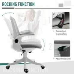 Vinsetto Ergonomic Office Chair 360° Swivel Task Desk Breathable Fabric Computer Rocker with Flipup Arms and Adjustable Height 14 Vinsetto Ergonomic Office Chair 360° Swivel Task Desk Breathable Fabric Computer Rocker with Flipup Arms and Adjustable Height -Office Chairs Sales Shop unnamed file 5065
