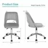 Costway Velvet Accent Office Chair Adjustable Swivel Vanity Task Chair Grey -Office Chairs Sales Shop unnamed file 5101