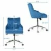 Costway Blue Velvet Office Chair Tufted Upholstered Swivel Computer Desk Chair Nailed Trim -Office Chairs Sales Shop unnamed file 5121