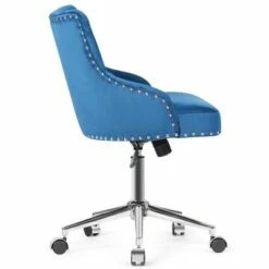 Costway Blue Velvet Office Chair Tufted Upholstered Swivel Computer Desk Chair Nailed Trim -Office Chairs Sales Shop unnamed file 5124
