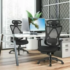 Costway Reclining Mesh Office Chair Swivel Chair w/ Adjustable Lumbar Support -Office Chairs Sales Shop unnamed file 5132