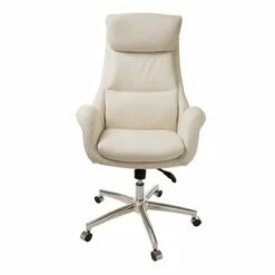 Mid Century Modern Bonded Leather Gaslift Adjustable Swivel Office Chair Cream - Glitzhome 16 Mid Century Modern Bonded Leather Gaslift Adjustable Swivel Office Chair Cream - Glitzhome -Office Chairs Sales Shop unnamed file 5163