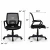 Costway Mid-Back Mesh Chair Height Adjustable Executive Chair w/ Lumbar Support -Office Chairs Sales Shop unnamed file 5186