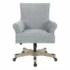 Megan Office Chair with Gray Wash Wood - OSP Home Furnishings Navy