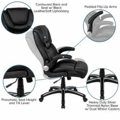 Flash Furniture High Back Black LeatherSoft Executive Swivel Office Chair with Double Layered Headrest and Open Arms 16 Flash Furniture High Back Black LeatherSoft Executive Swivel Office Chair with Double Layered Headrest and Open Arms -Office Chairs Sales Shop unnamed file 5228