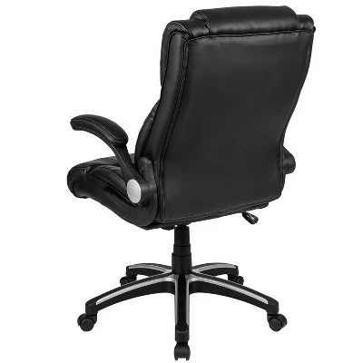Flash Furniture High Back Black LeatherSoft Executive Swivel Office Chair with Double Layered Headrest and Open Arms 12 Flash Furniture High Back Black LeatherSoft Executive Swivel Office Chair with Double Layered Headrest and Open Arms - Image 10