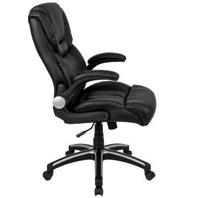 Flash Furniture High Back Black LeatherSoft Executive Swivel Office Chair with Double Layered Headrest and Open Arms 13 Flash Furniture High Back Black LeatherSoft Executive Swivel Office Chair with Double Layered Headrest and Open Arms - Image 11