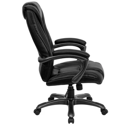 High Back Executive Swivel Office Chair Black Leather - Flash Furniture 3 High Back Executive Swivel Office Chair Black Leather - Flash Furniture