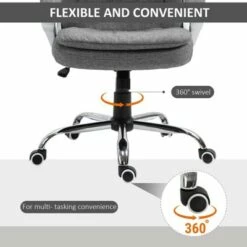 Vinsetto Adjustable Height Ergonomic High Back Home Office Chair with Armrests Grey -Office Chairs Sales Shop unnamed file 5288