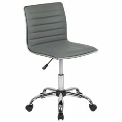 Low Back Designer Armless Ribbed Swivel Task Office Chair - Riverstone Furniture White -Office Chairs Sales Shop unnamed file 5343
