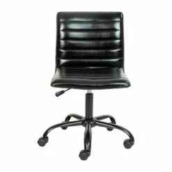 Low Back Designer Armless Ribbed Swivel Task Office Chair - Riverstone Furniture White -Office Chairs Sales Shop unnamed file 5345