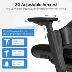 Costway Executive Office Chair Adjustable Task Chair w/Sliding Seat & 3D Armrest -Office Chairs Sales Shop unnamed file 5400