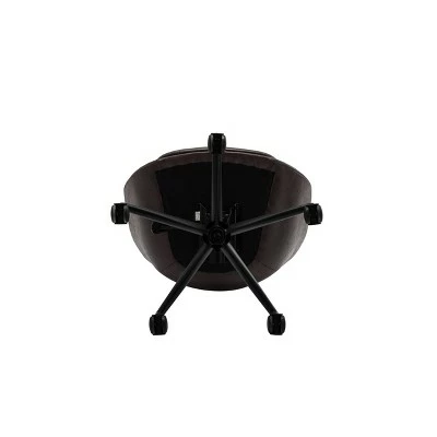 Modern Curved Back Barrel Office Chair - WOVENBYRD Light Brown Faux Leather 4 Modern Curved Back Barrel Office Chair - WOVENBYRD Light Brown Faux Leather - Image 2